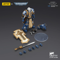 Warhammer 40K Ultramarines Levantus with Power Sword, Stormshield and Bolt Pistol Action Figure JoyToy JT02793